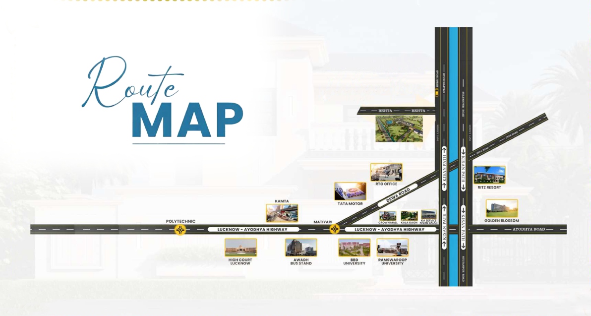 Location map for 100 Acres Vintage Town
