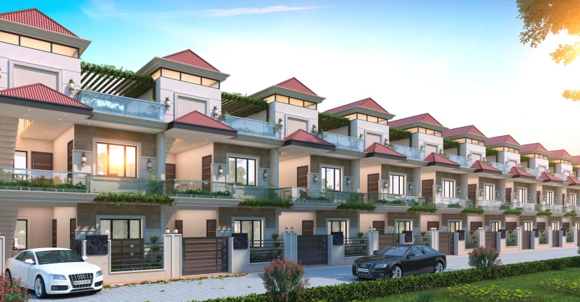 Streetscape at Presidency Homes gated community